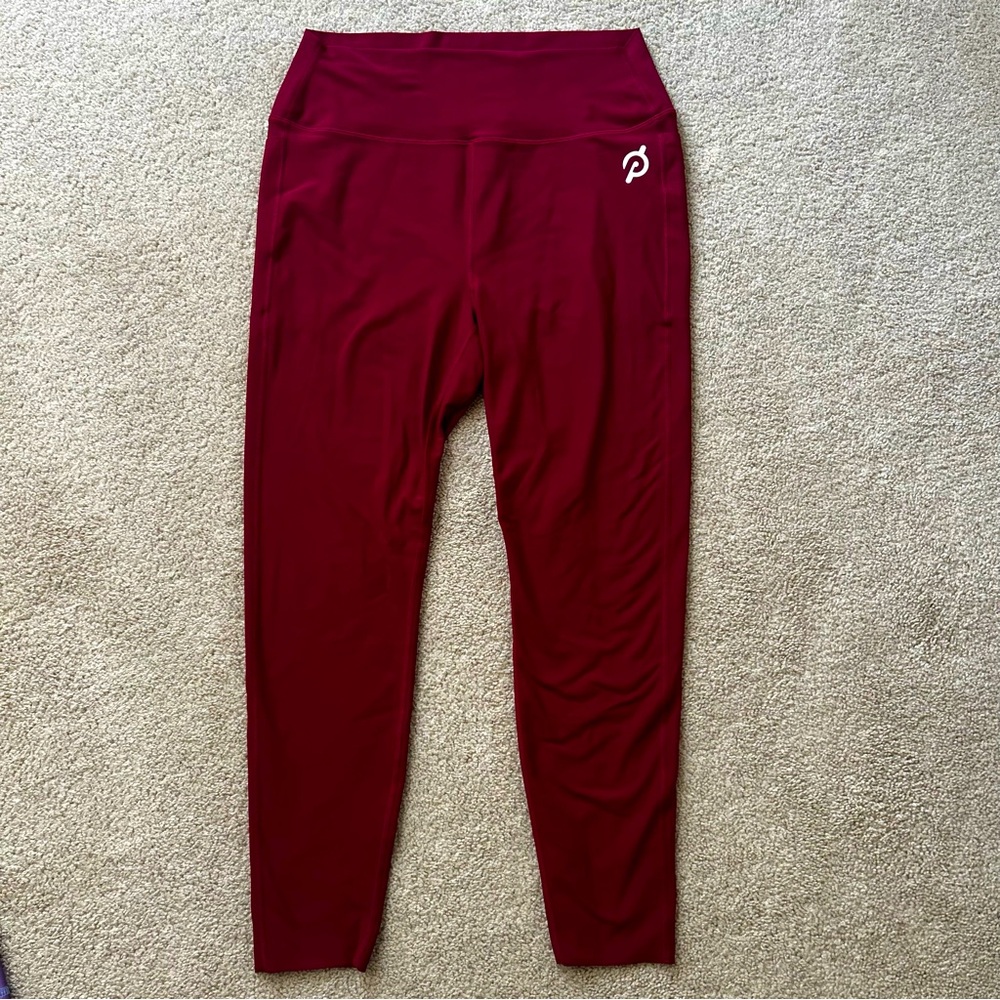 Women’s XL Peleton 7/8 Leggings Cycle Bike Spin Tight Burgundy Color EUC